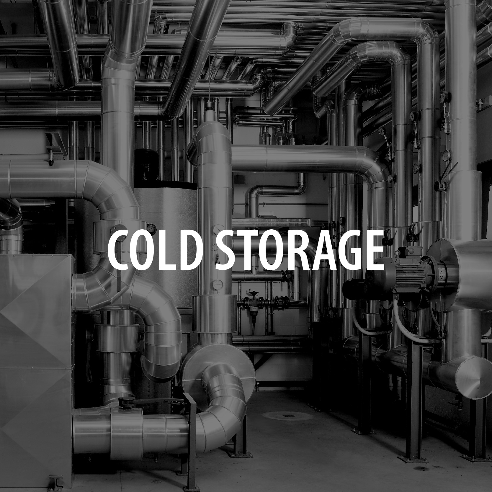Cold storage system inside an industrial facility