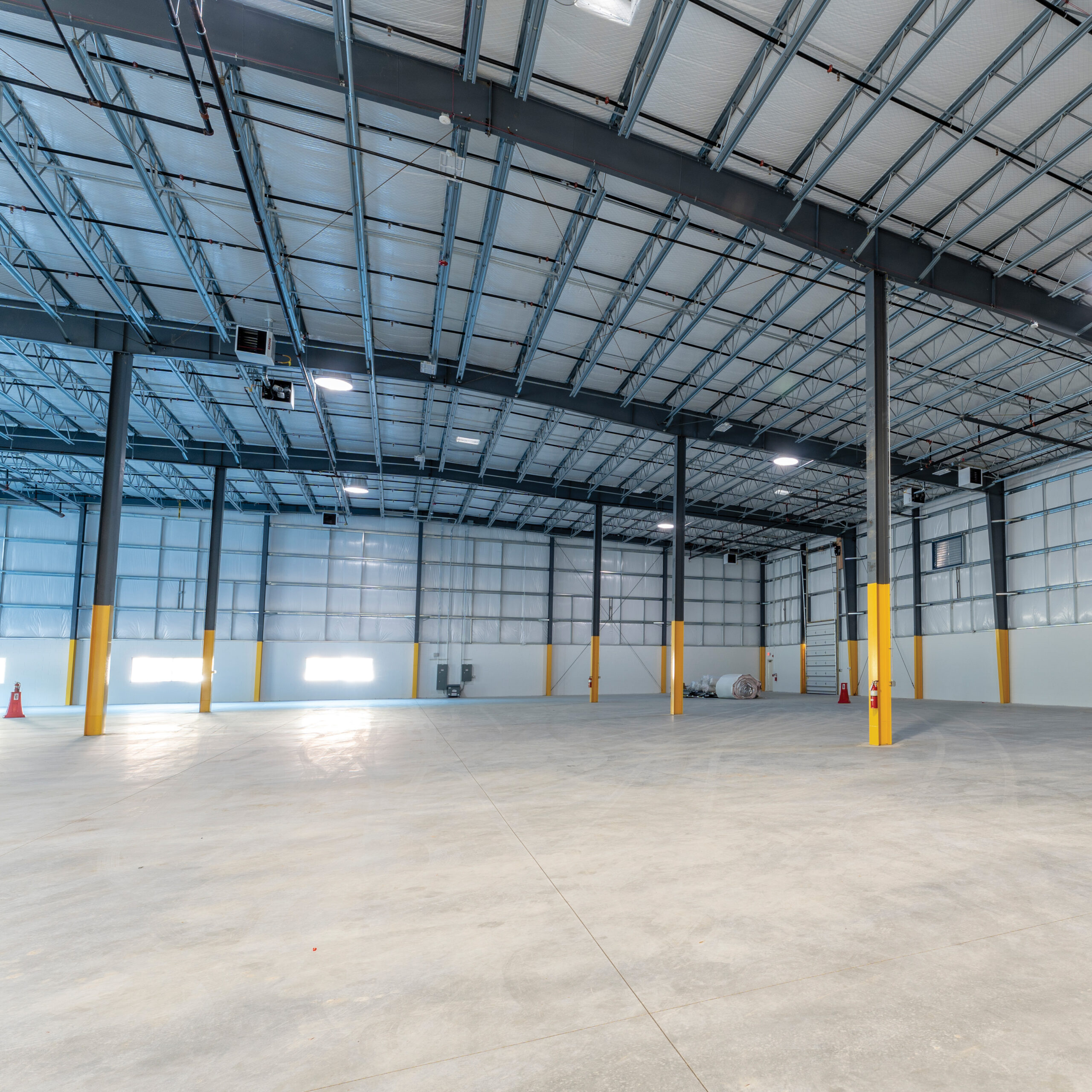 Industrial PEMB construction inside the warehouse